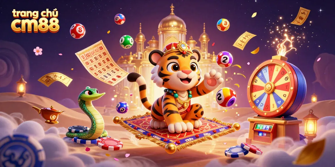 Engage with the sights of trang chủ cm88 where an Arabian-themed sultan on a carpet of poker chips brings the world of gambling to life.