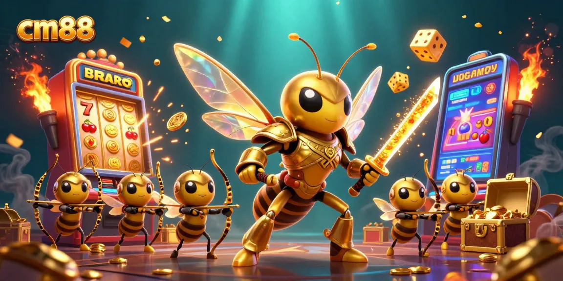 Experience dynamic gameplay with cm88 as golden hornet warriors thrill in a vibrant slot explosion.