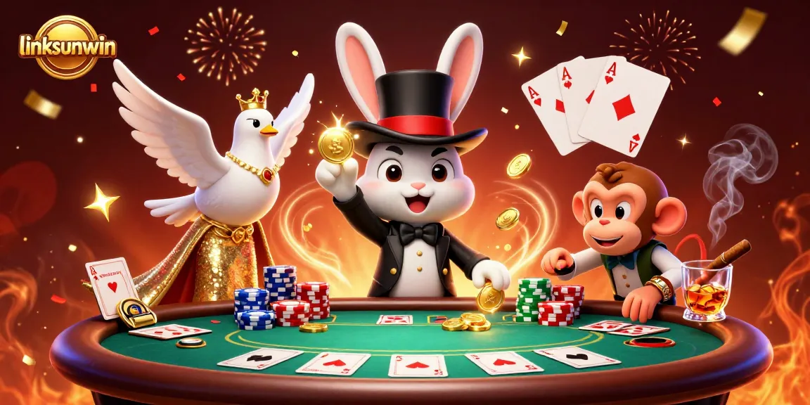 Experience the thrill of linksunwin with a magician rabbit and magical casino elements.