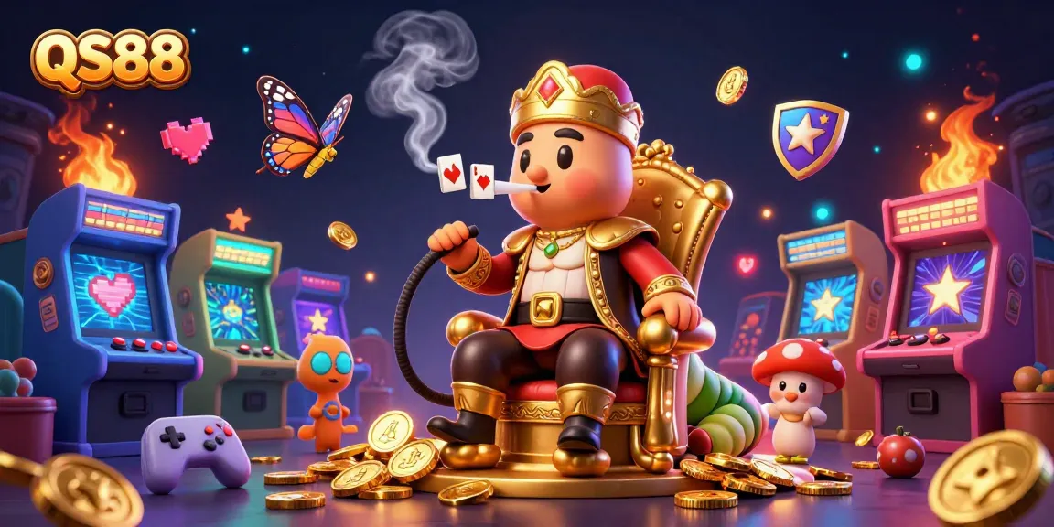 Experience thrilling gameplay at QS88 with vibrant illustrations, casino elements, and a dynamic atmosphere.