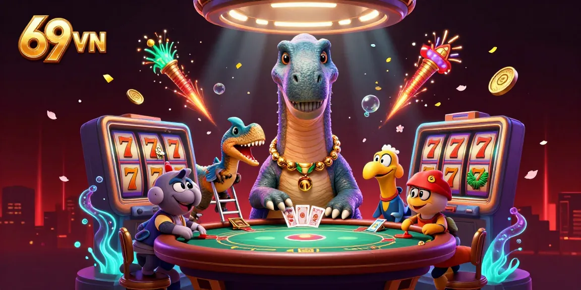 Play engaging games at 69 VN while enjoying an immersive casino experience with vibrant animations.
