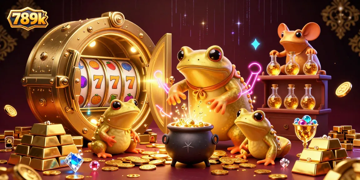 Explore strategies at 789k casino with dynamic gold-themed 3D illustration.
