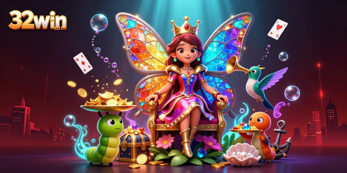 Experience the excitement of 32win com with vibrant casino elements and animated characters.