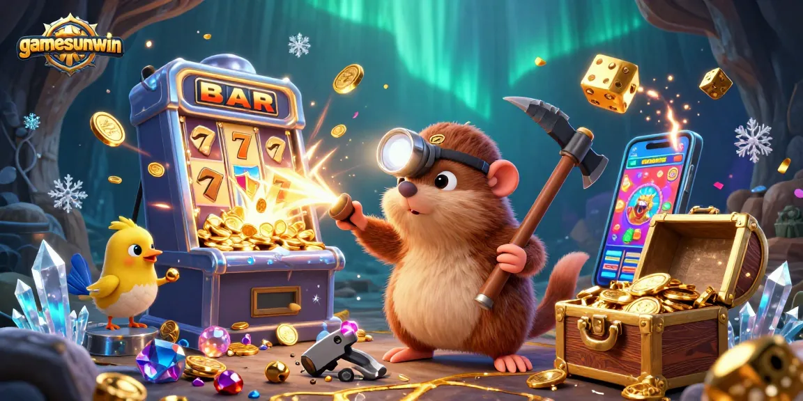 Join the thrill at gamesunwin as a treasure hunter mole connects with live casino action!