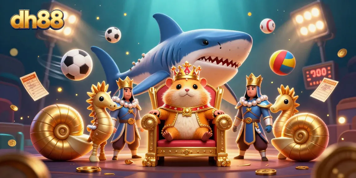 Experience thrilling wins with dh88, featuring a golden hamster king and dynamic sports elements.