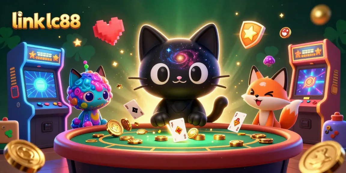 Experience thrilling gameplay at link lc88 with cosmic characters drawing in golden chips in a vibrant casino.
