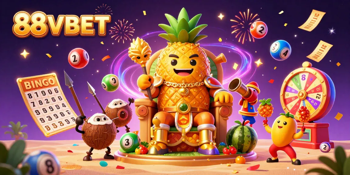 Experience the excitement of gambling with 88VBET's vibrant casino scene featuring lively characters and dynamic elements.