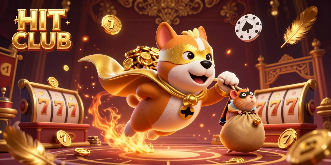 Join the HIT CLUB for thrilling casino adventures with casino-themed characters and elements.